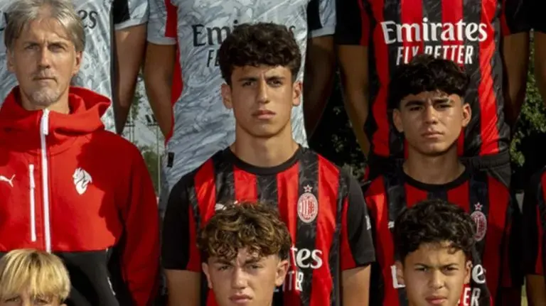 Matteo Zanacca, jugador mexicano de los equipos juveniles del Milan | Sitio Web del AC Milan