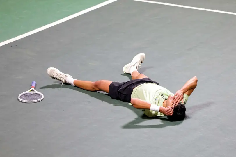 Rodrigo Pacheco tras derrotar a James Duckworth I MORELIA OPEN