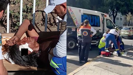 VIDEO: Hombre con picahielo en la cabeza rechaza ayuda médica y pide que lo dejen en paz
