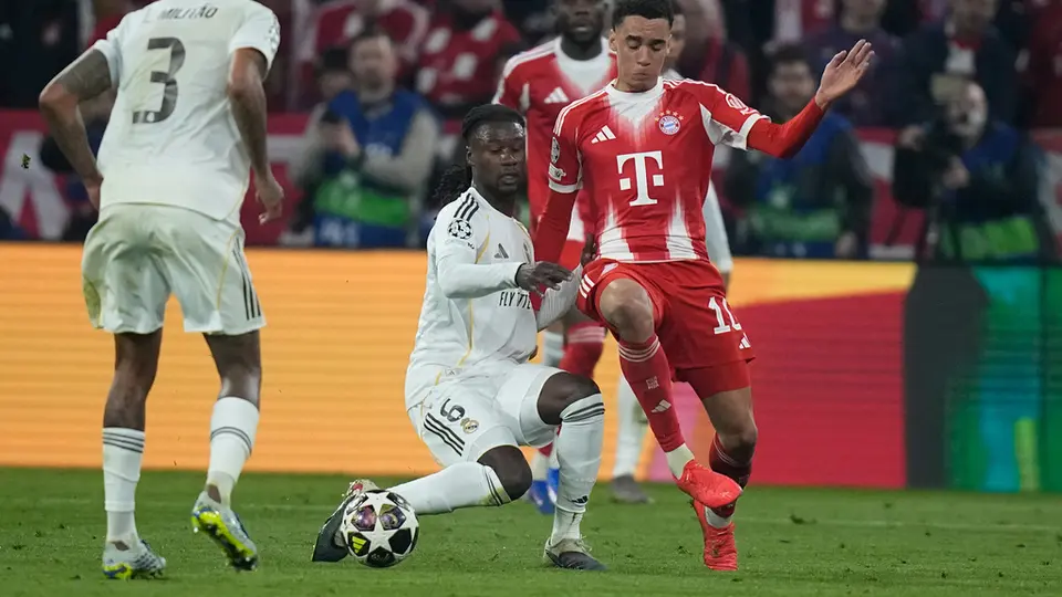 Camavinga en el partido de Real Madrid contra Bayern Munich en el Champions League | AP