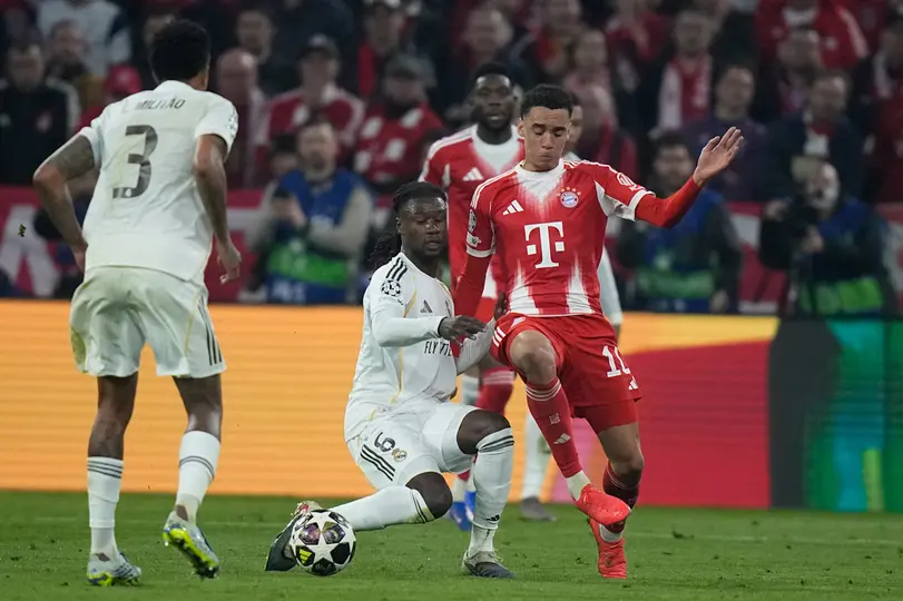Camavinga en el partido de Real Madrid contra Bayern Munich en el Champions League | AP
