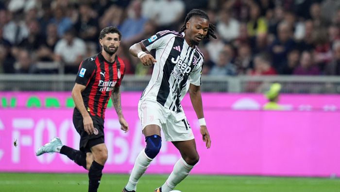 Khephren Thuram en el partido de AC Milan contra Juventus en la Serie A | AP