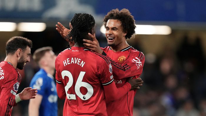 Jugadores de Manchester United en celebración en la Premier League | AP