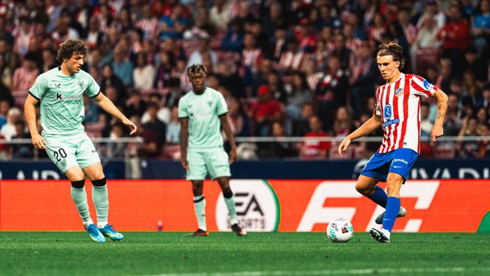 Pablo Barrios con Atlético de Madrid ante Athletic Club en LaLiga 2025-26 | AFP