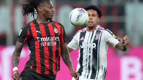Rafael Leao en el partido de AC Milan contra Juventus en la Serie A | AP