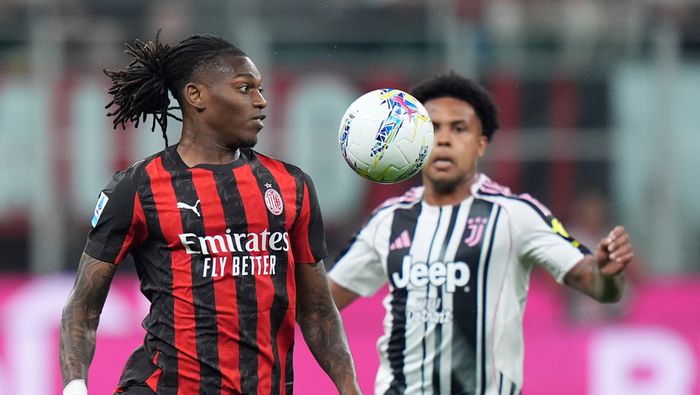Rafael Leao en el partido de AC Milan contra Juventus en la Serie A | AP