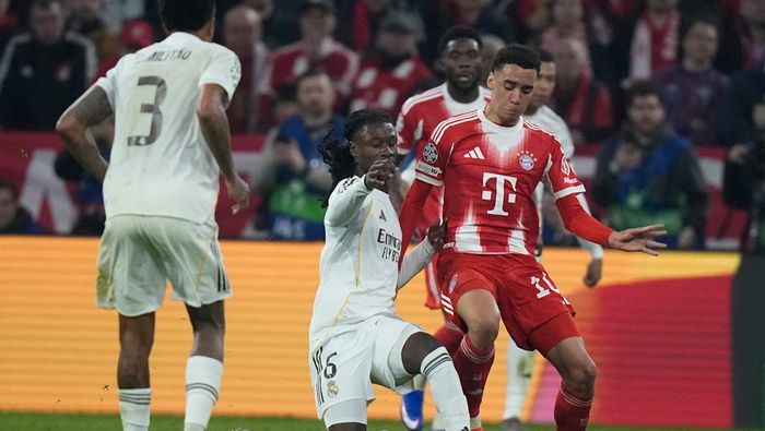 Camavinga en el partido de Real Madrid contra Bayern Munich en el Champions League | AP
