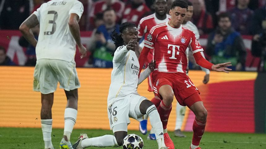 Camavinga en el partido de Real Madrid contra Bayern Munich en el Champions League | AP