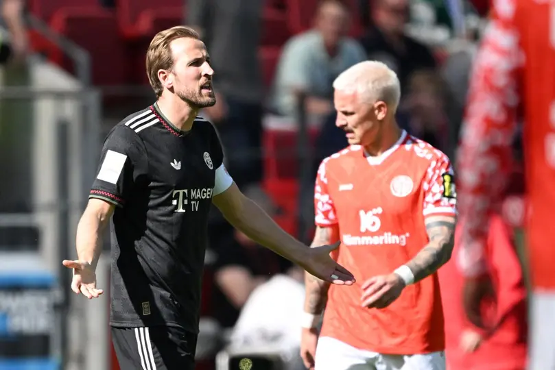 Jugadores del Bayern frustrados contra el Mainz 05