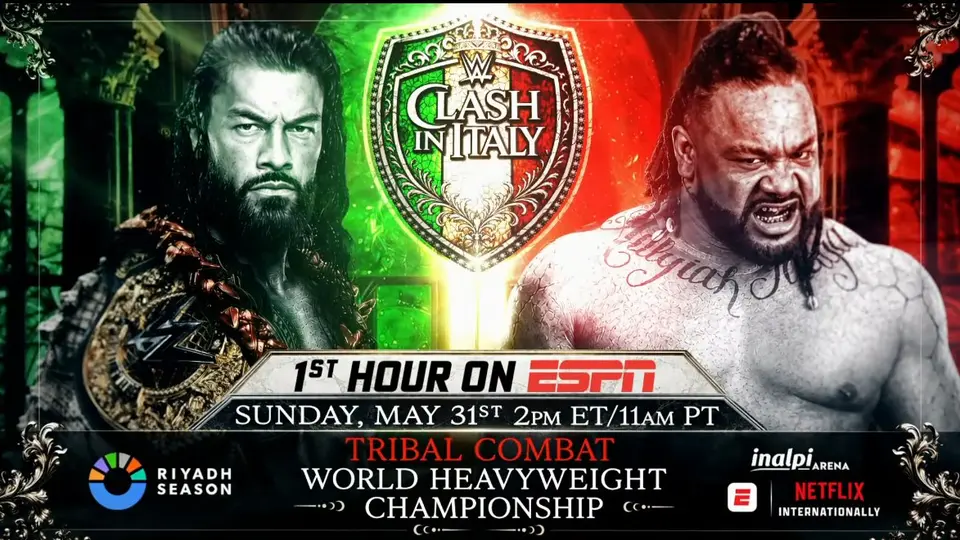 Roman Reigns vs Jacob Fatu en un combate tribal | Captura de pantalla