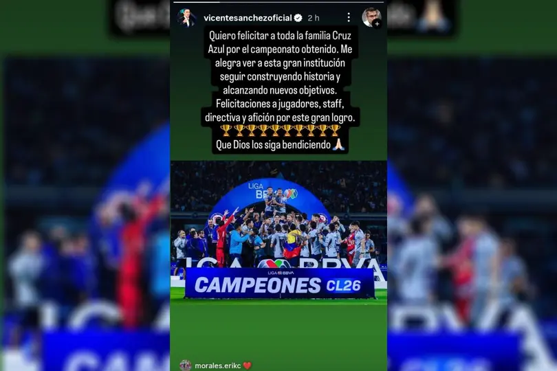 Así fue la felicitación de Vicente Sánchez | CAPTURA DE PANTALLA