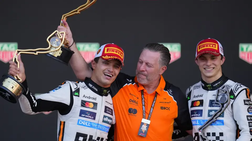 McLaren en el podio del Gran Premio de Mónaco en la Temporada 2025 de F1 | RED BULL