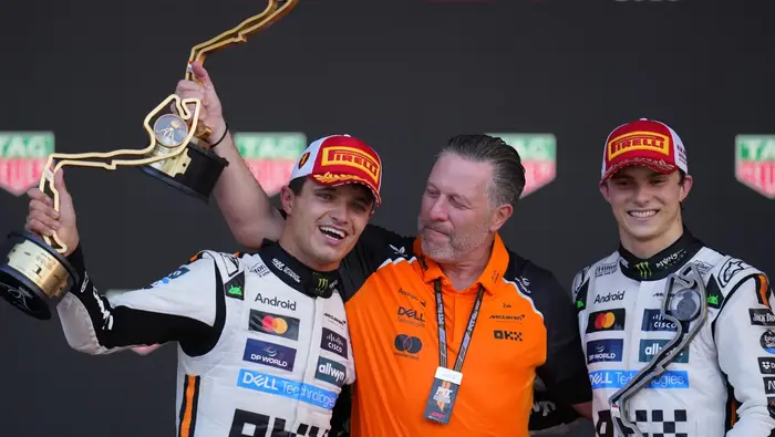 McLaren en el podio del Gran Premio de Mónaco en la Temporada 2025 de F1 | RED BULL