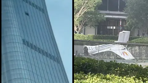 VIDEO: Aeronave impacta el rascacielo más alto de Beijing
