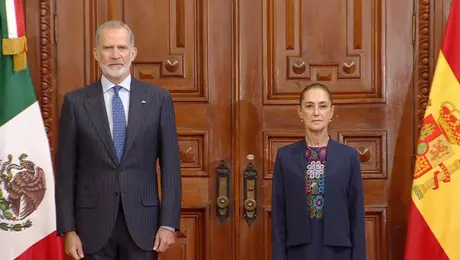 Así fue el primer encuentro entre Claudia Sheinbaum y el rey Felipe VI en Palacio Nacional