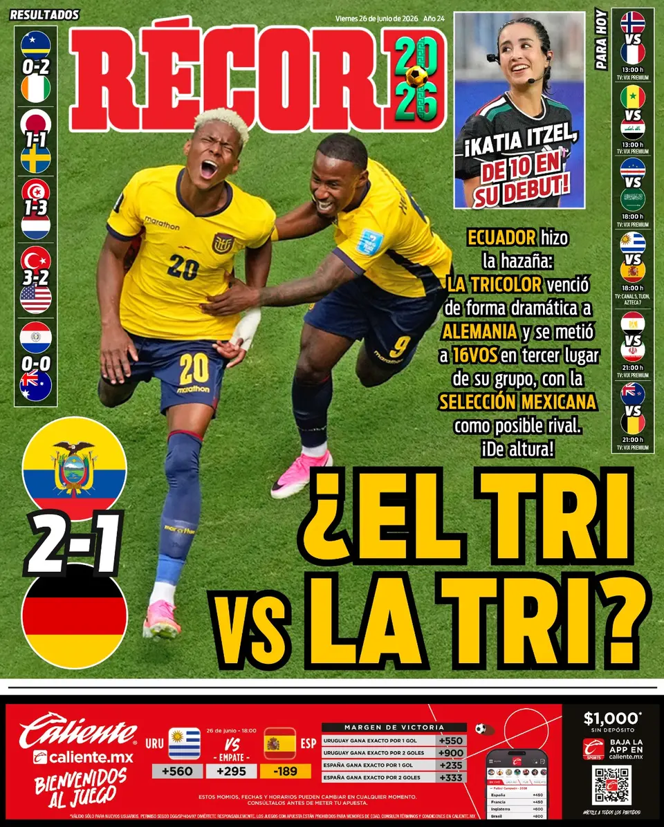 Portada RÉCORD 26 de Junio de 2026