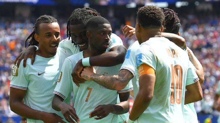 Dembélé tras anotar gol con Francia | AP