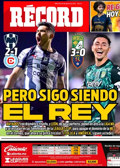 Portada RÉCORD 26 agosto 2026