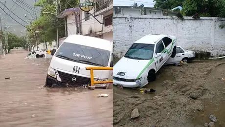 VIDEO: Así quedó Acapulco tras fuertes lluvias; hay inundaciones, autos arrastrados y una mujer muerta
