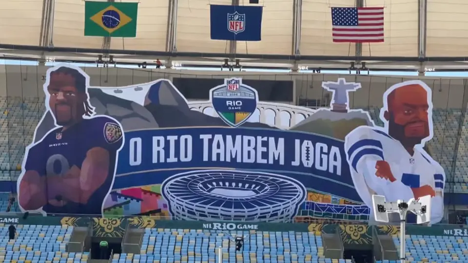 Preparan espectacular tifo para el Baltimore contra Dallas en Brasil