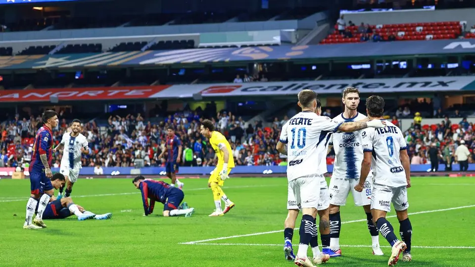 Celebración de Rayados tras anotar a Atlante en el Apertura 2026 | MEXSPORT
