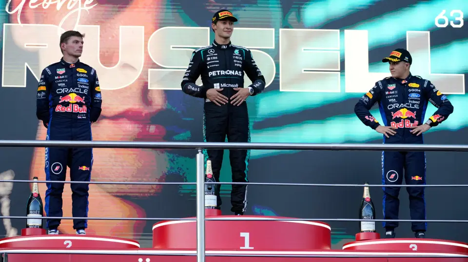 Así terminó el podio del Gran Premio de Azerbaiyán | AP