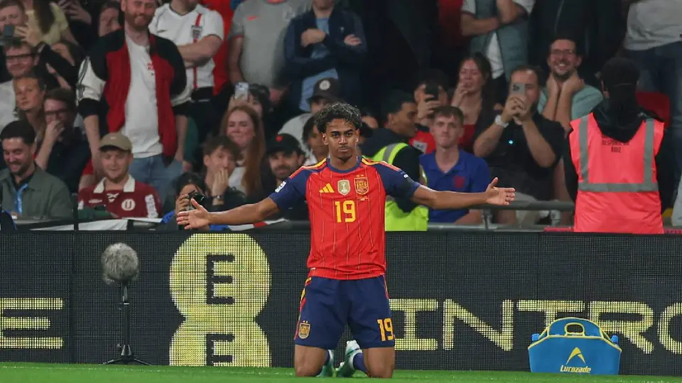 Lamine Yamal tras anotar con España a Inglaterra en la UEFA Nations League | AP