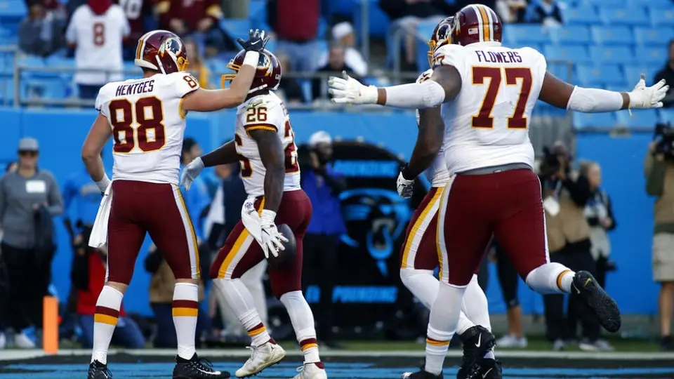 Derrius Guice comandó la victoria de los Redskins sobre Panthers