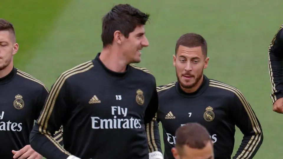 Courtois: 'Hazard está muy bien, sorprende su ritmo tras la lesión'