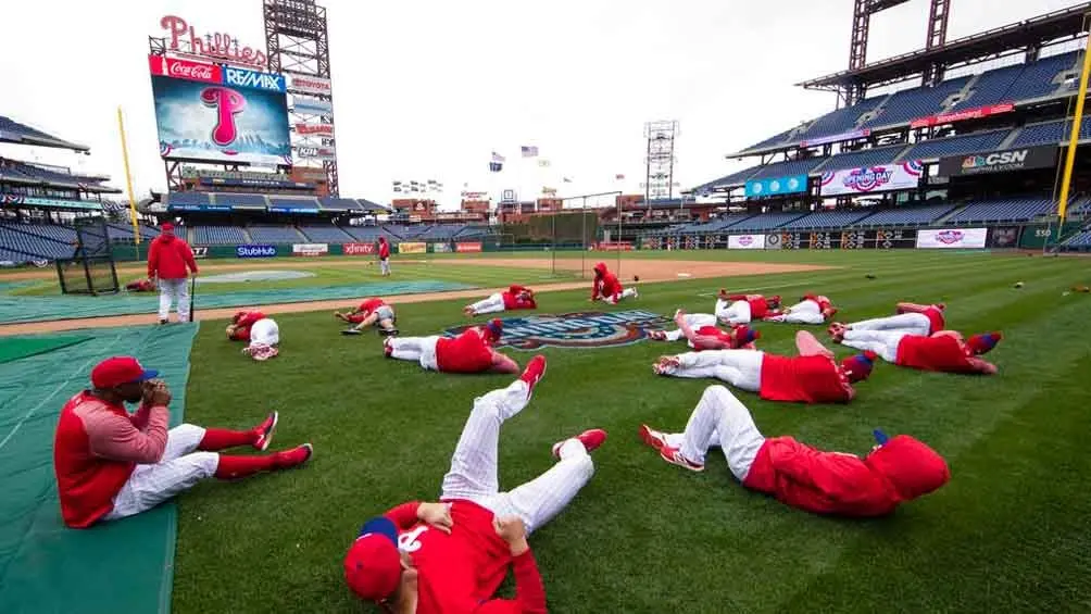 Jugadores de los Phillies en una práctica | AP