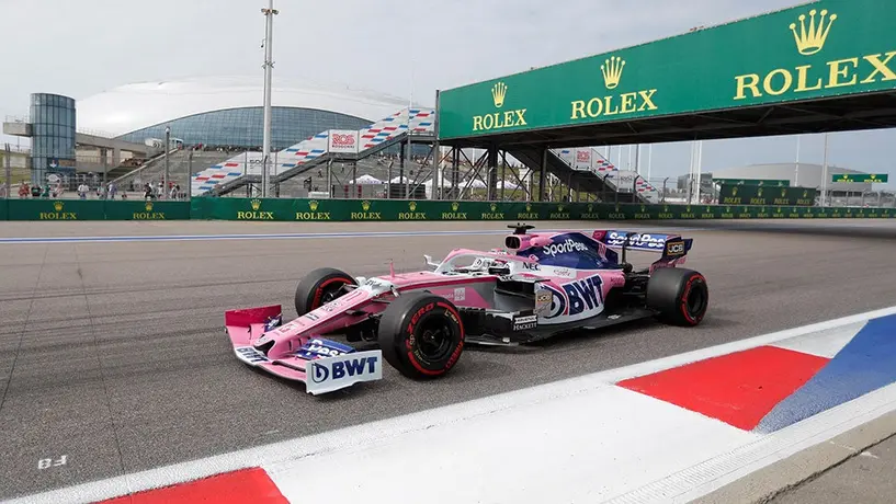 Checo Pérez finalizó séptimo en el Gran Premio de Rusia