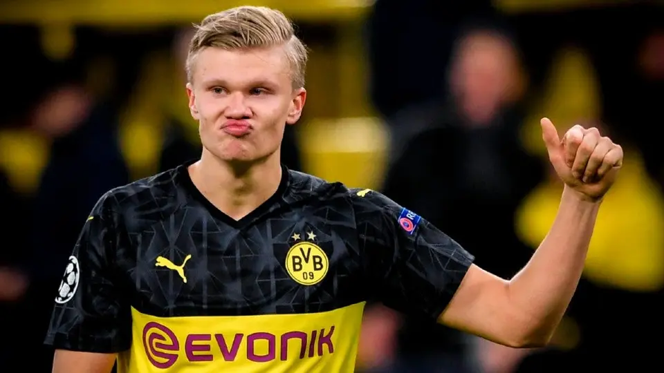 Erling Haaland, con números impresionantes en su primera Champions League