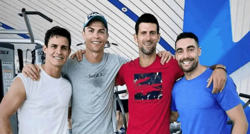 Cristiano Ronaldo le enseñó a saltar a Novak Djokovic 