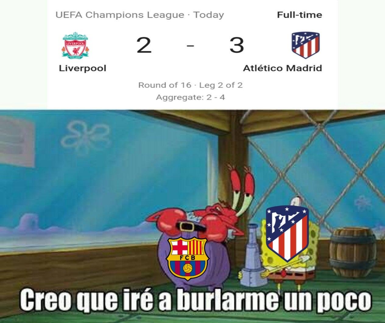 Diviértete con los memes de la eliminación del Liverpool en Champions