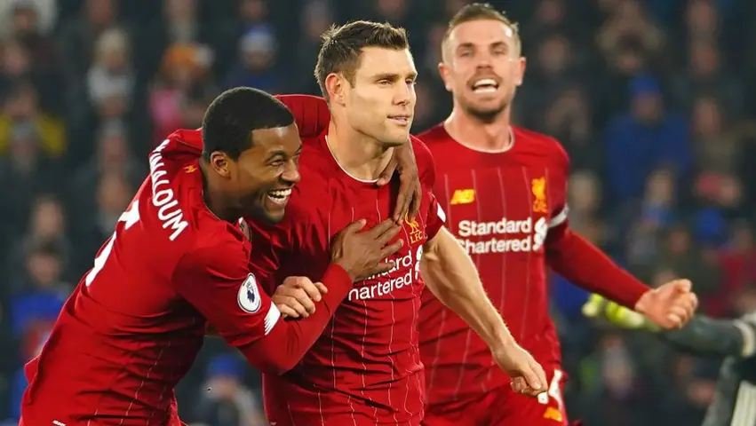 James Milner celebrando su anotación con Leicester City | EFE