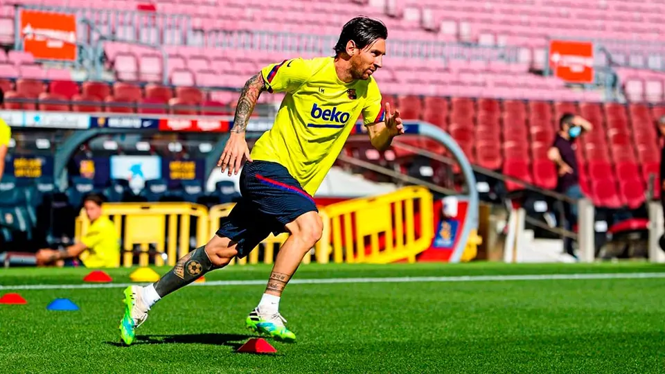 Barcelona: Messi volvió a entrenar con el equipo