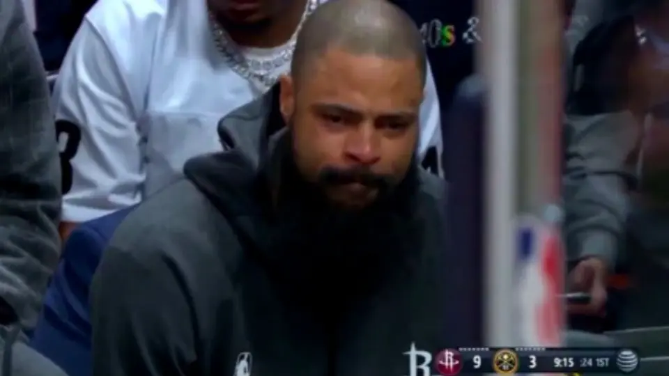 Tyson Chandler rompió en llanto en la banca de Rockets, tras muerte de Kobe Bryant