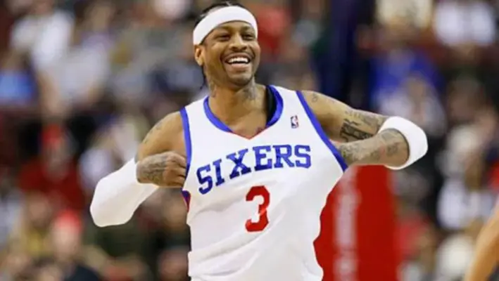 Allen Iverson, la sensación de los Sixers con un cariño especial al futbol americano