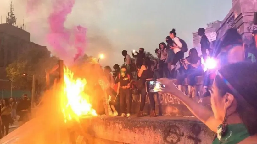 Marcha contra violencia de género: sede de vandalismo en la Ciudad de México