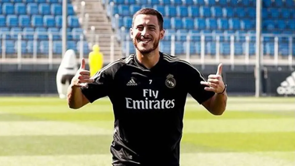 Hazard volvió a entrenar con el Real Madrid más de dos meses después