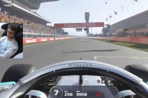 Esteban Gutiérrez subió al podio en el GP virtual de España