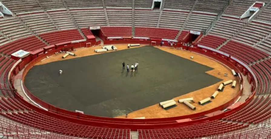 Plaza México se 'transforma' y está casi lista para el juego de Federer