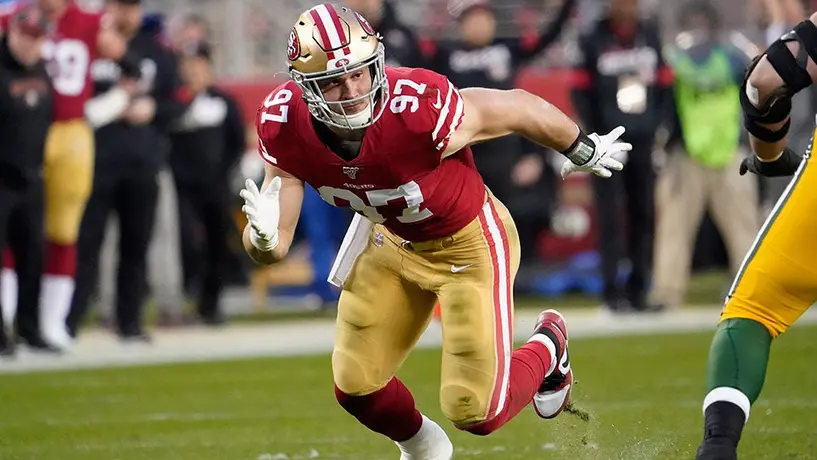 Nick Bosa, de 49ers, nombrado Novato del Año de la NFL 2019