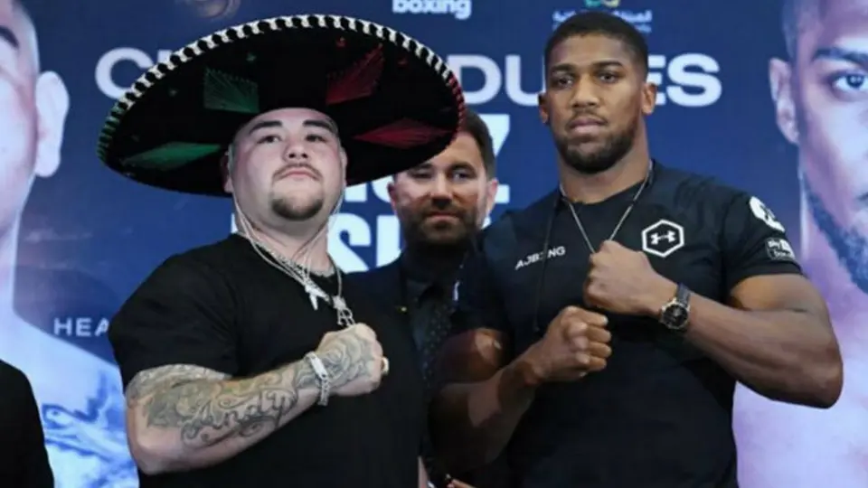 Así fue el careo entre Andy Ruiz y Anthony Joshua