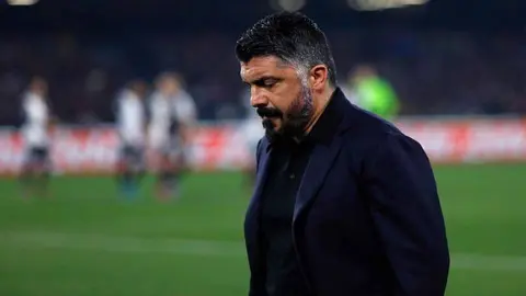 Coppa Italia: Gattuso lloró en minuto de silencio previo a juego contra Napoli