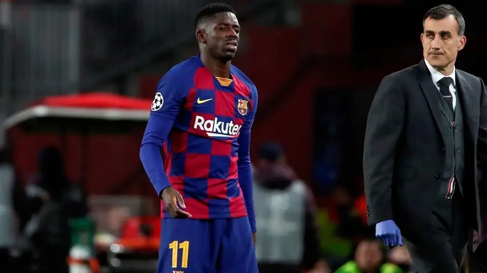 Ousmane Dembélé, baja del Barcelona por lo que resta de la temporada