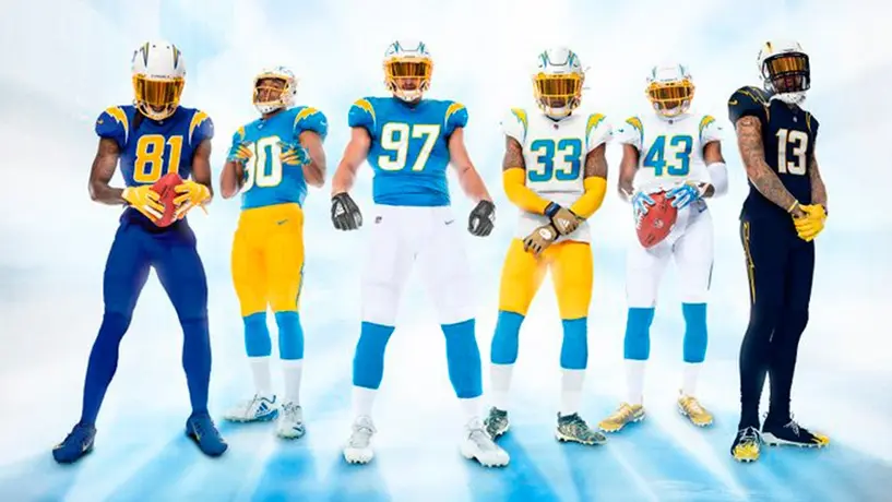 Los Angeles Chargers presentaron sus nuevos uniformes para la campaña 2020 de la NFL