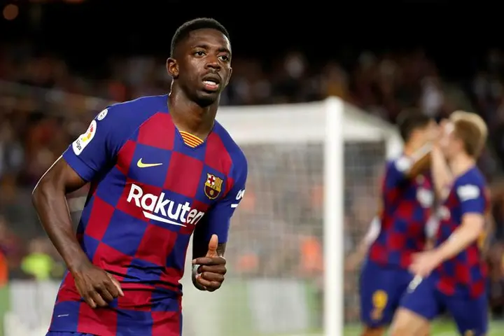 Dembélé en el juego entre Barcelona vs Sevilla l AP