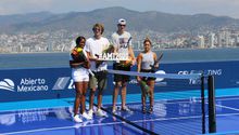 Zverev, Stephens, Isner y Zarazúa inauguraron el AMT con partido en mini cancha