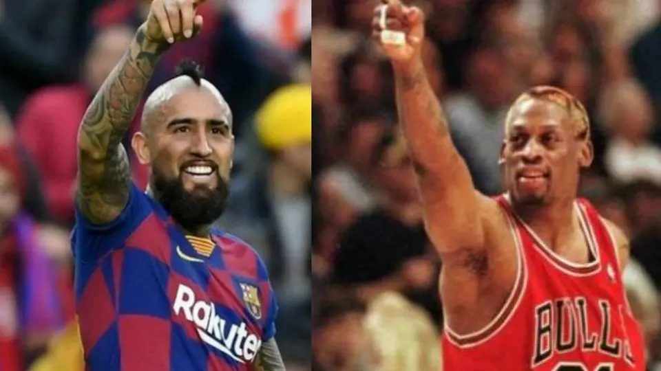 Arturo Vidal fue comparado con Dennis Rodman en España